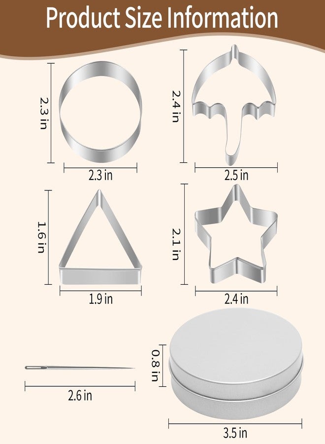 Woosuke 4 Set Korean Dalgona Cookie Kit, Squid Sugar Game Cookie Set with Stainless Steel Round, Star, Umbrella, Triangle Cookie Cutters for DIY Baking & Home Party - Image 3