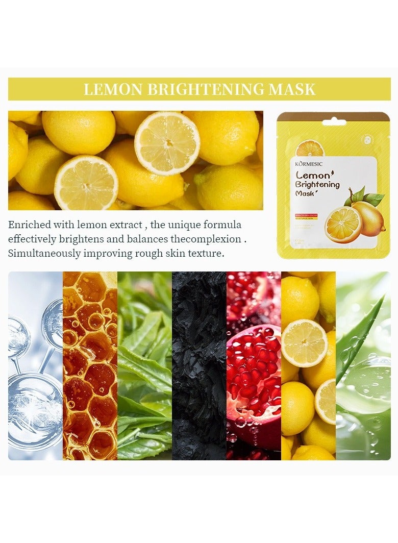 Kormesic 5PCS Lemon Facial Mask 25ml - Image 2