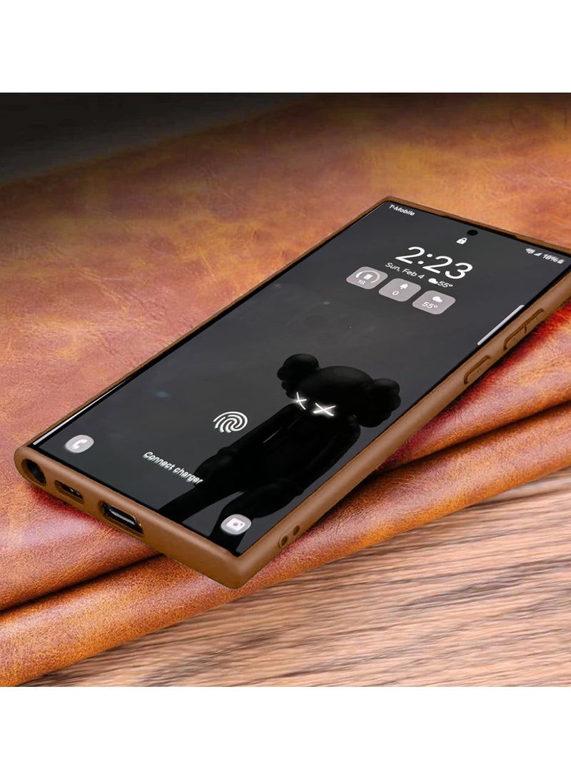 دبليو تيك سامسونج جالاكسي S25 الترا 2025 سيليكون TPU مع غطاء حافظة حامل البطاقة - بني - Image 4