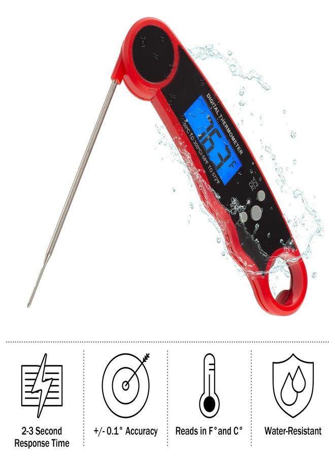 Home-Complete Instant Read Food Thermometer - Water-Resistant Digital Thermometer with Magnetic Back - for Cooking, Grilling, and Baking by Home-Complete - Image 4