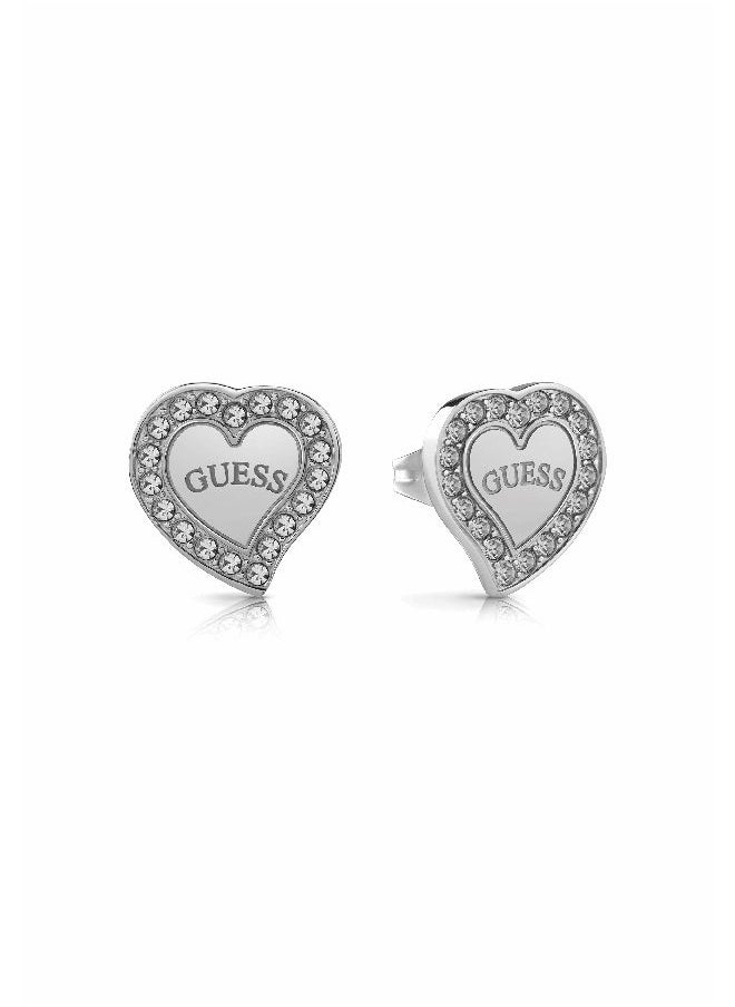 GUESS - Pave Frame Heart Earring - Image 1