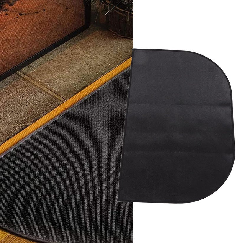 klarako Under Grille Mat Fireproof Grille Protector Pad Black Insulated Washable Floor Protector for Outdoor Camping Fireplace (50x80cm/19.7x31.5in) - Image 2