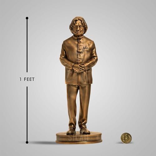 SILAII Dr. A.P.J. Abdul Kalam Full Figure Sculpture in Antique Bronze - Tribute to India's Missile Man and Former President - Handcrafted Collectible - Image 2