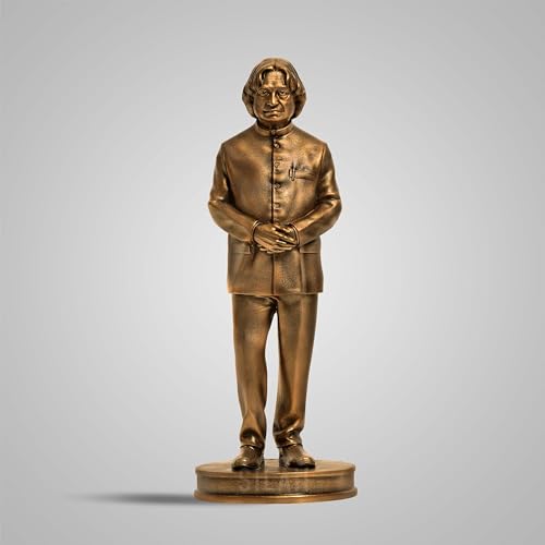 SILAII Dr. A.P.J. Abdul Kalam Full Figure Sculpture in Antique Bronze - Tribute to India's Missile Man and Former President - Handcrafted Collectible - Image 1