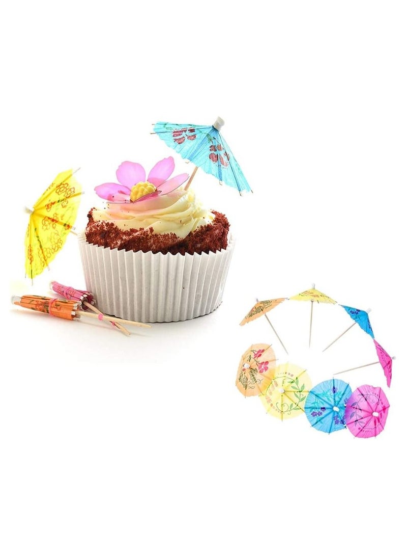 50 Pcs Cocktail Umbrellas Tropical Drink Paper Umbrella Sticks Food Stick Set for Decor Drinks Toppers Cocktails Bar Birthday Wedding Summer Party Accessories Outdoor Activities - Image 3