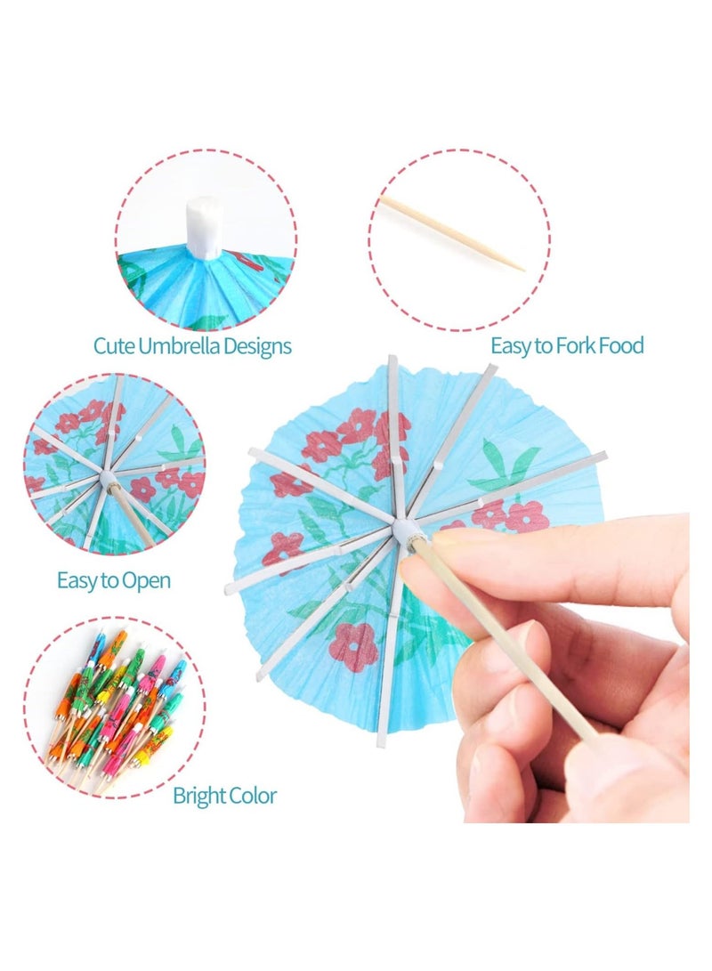 50 Pcs Cocktail Umbrellas Tropical Drink Paper Umbrella Sticks Food Stick Set for Decor Drinks Toppers Cocktails Bar Birthday Wedding Summer Party Accessories Outdoor Activities - Image 4