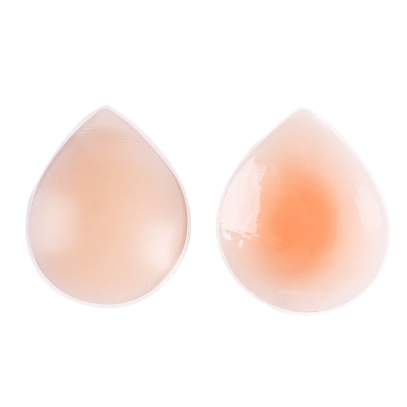 Pair Drop-shaped Nipple Patches Private Part Protector Invisible Skin Tone Anti-bump Breast Lift Waterproof Swimming Bikini Paste - Image 1