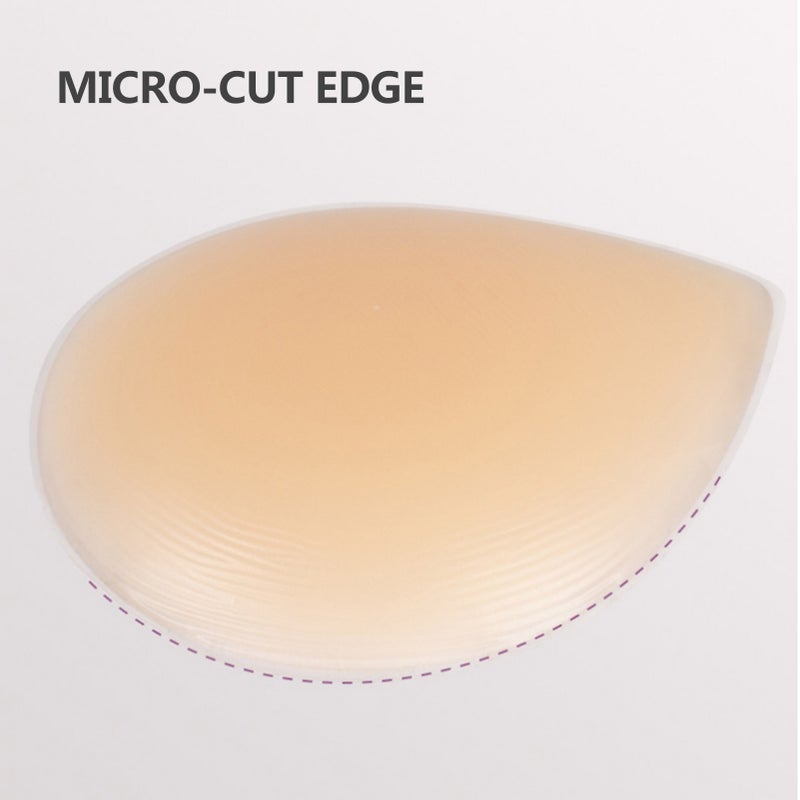 Pair Drop-shaped Nipple Patches Private Part Protector Invisible Skin Tone Anti-bump Breast Lift Waterproof Swimming Bikini Paste - Image 3