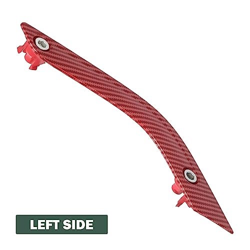 Phamyor Interior Door Grab Handle Inserts Cover Trim for 2007-2018 Jeep Wrangler JK JKU Sports Sahara Rubicon & Unlimited, Replace OE 1RC72JAHAD 1RC72JAHAE, L&R, Red Carbon Fiber - Image 3