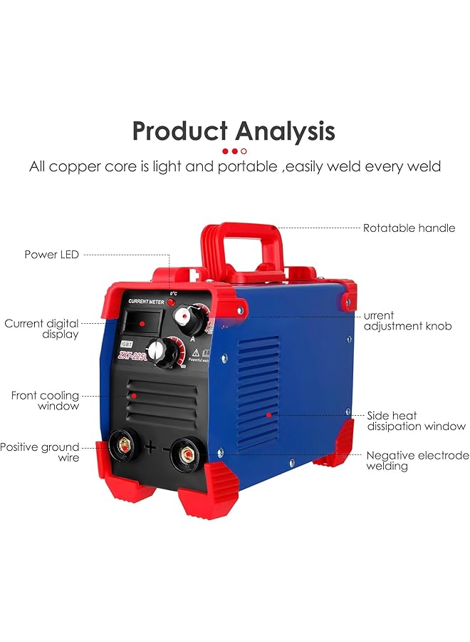 erorex 220V Mma 250 Mini Electric Welding Machine Igbt Power Tube Inverter Dc Household Small Hand Held Welding Machine - Image 5