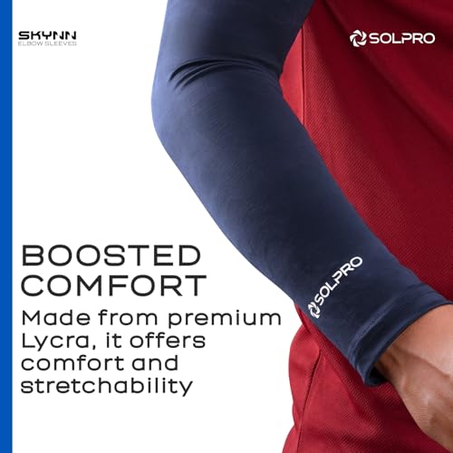 Solpro Skynn Arm Sleeves | Breathable, Sweat Wicking Arm Protection |UV-Protective Sleeves for Riding & Sports (Navy) - Image 4