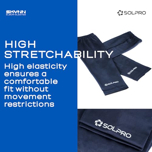 Solpro Skynn Arm Sleeves | Breathable, Sweat Wicking Arm Protection |UV-Protective Sleeves for Riding & Sports (Navy) - Image 5