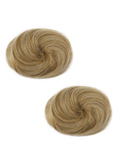 REECHO Eecho 2 Pcs Mini Claw Clip In Messy & Cat Ears Hair Bun Extensions Hb001 Wig Accessory Updo Hairpieces For Women Girls (Pack Of 23" Straight Golden With Blonde Highlights)  - Image 3