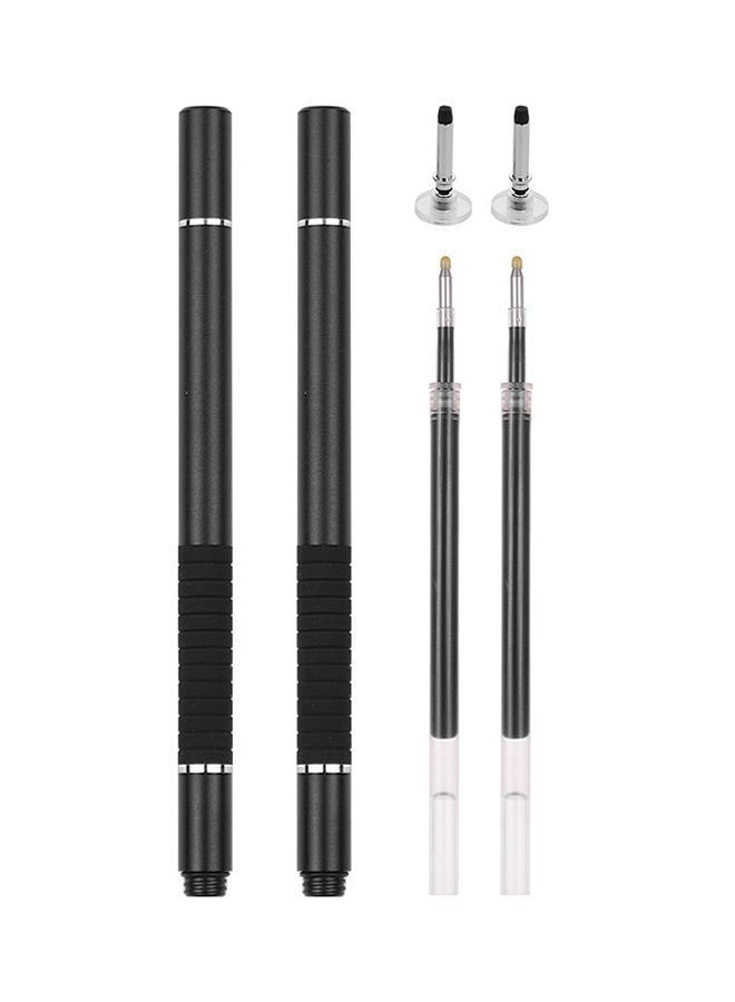NIBEMINENT 2-Piece Precision Stylus Pen With Refill And Disc Tip Touchscreen Black - Image 1