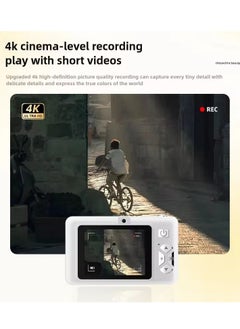 Generic 1080P Mini Home Student Kids Digital Camera 2.4Inch LCD Screen 8X Zoom Full HD Photo Video Anti-shake Face Recognition Music Games Compact Portable Small White for Children Teen Girl Boy  - Image 3