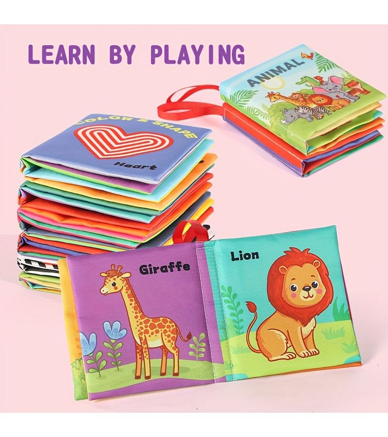 High Value Multi Themed Small Picture Books Enhance Babies Tactile Cognition And Color Recognition Abilities Washable Durable Animal Design Ideal Holiday Gifts Early Childhood Education Toys - Image 1