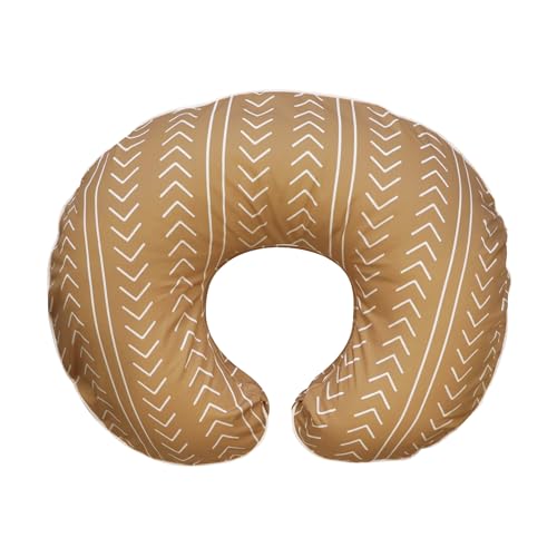 Boppy Nursing Pillow Cover 100 Organic Cotton Camel Stitched Stripe Fits The Original Support Pillow for Breastfeeding and Bottle Feeding Cover Only Nursing Support Pillow Sold Separately - Image 1