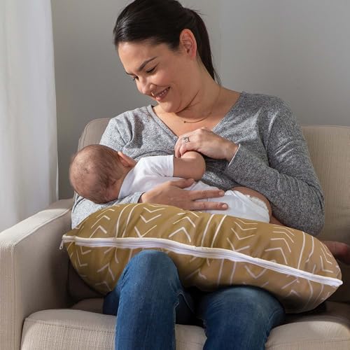 Boppy Nursing Pillow Cover 100 Organic Cotton Camel Stitched Stripe Fits The Original Support Pillow for Breastfeeding and Bottle Feeding Cover Only Nursing Support Pillow Sold Separately - Image 3