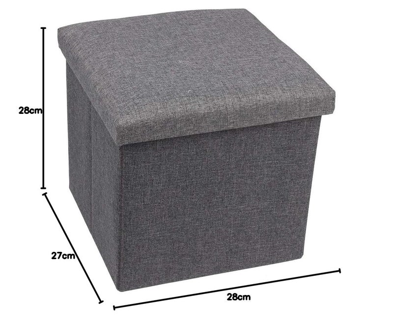 ABTRIX WITH AB Foldable Storage Footrest Clutter Toys Collection Box Coffee Table Ottoman Versatile SpaceSaving Closet Cover Max Load 80 kg with Memory Foam Seat Grey - Image 3