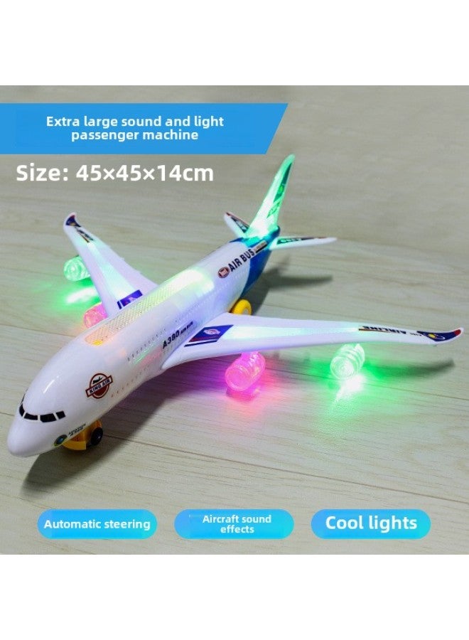 Children's Electric Universal Sliding Aircraft Toy Series Early Education Light Story Passenger Plane Model Boy Wholesale-Color:Electric Universal Plus Size 168 Passenger Plane-Specifications:Standard  - Image 1