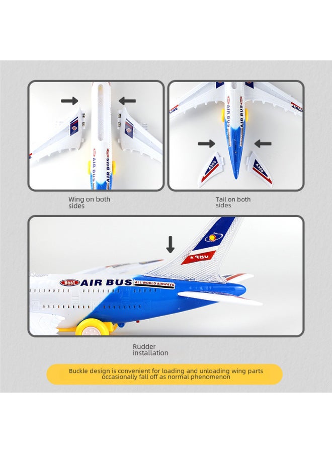 Children's Electric Universal Sliding Aircraft Toy Series Early Education Light Story Passenger Plane Model Boy Wholesale-Color:Electric Universal Plus Size 168 Passenger Plane-Specifications:Standard  - Image 5