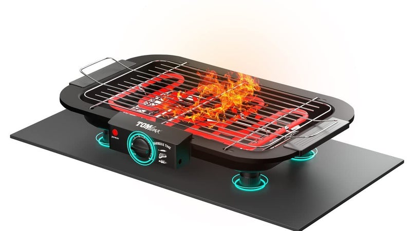 TOMdoxx 2000W IndoorOutdoor Grill Smokeless Barbeque with Precise Temperature Control for Steaks Kebabs Veggies Electric Tandoor Set with Grilling Sticks - Image 2