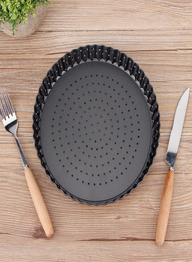 Milltrip Pizza Baking Pan, 8 Inch Pizza Pan, Pizza Steel Pan for Oven Nonstick Round Pizza Baking Sheet Oven Tray, Perforated Carbon Steel Pizza Bakeware for Home Restaurant Kitchen Baking (Medium) - Image 3