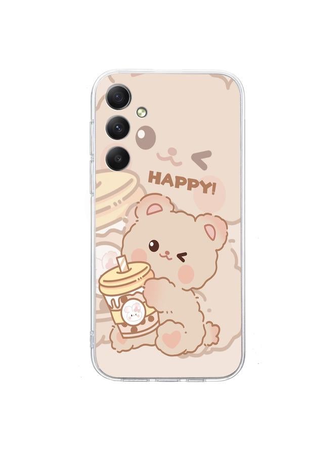 erorex Case For Samsung Galaxy A35 Colored Drawing Pattern Transparent TPU Phone Case - Image 3