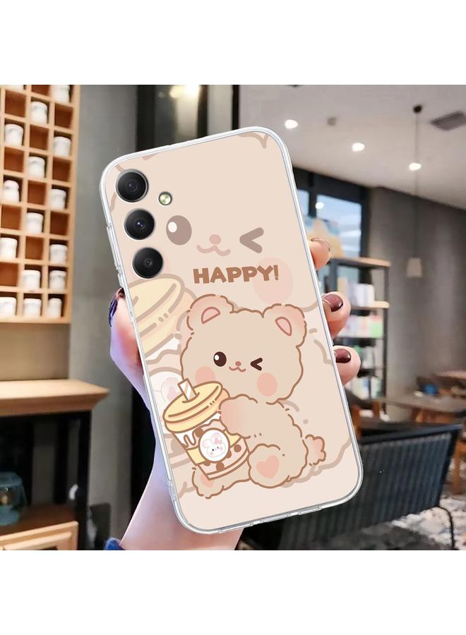 erorex Case For Samsung Galaxy A35 Colored Drawing Pattern Transparent TPU Phone Case - Image 2