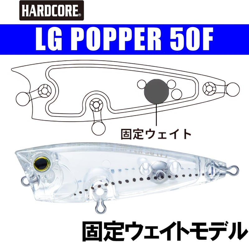 DUEL HARDCORE Lg Popper Fishing Hook (F) - 50mm - Image 4