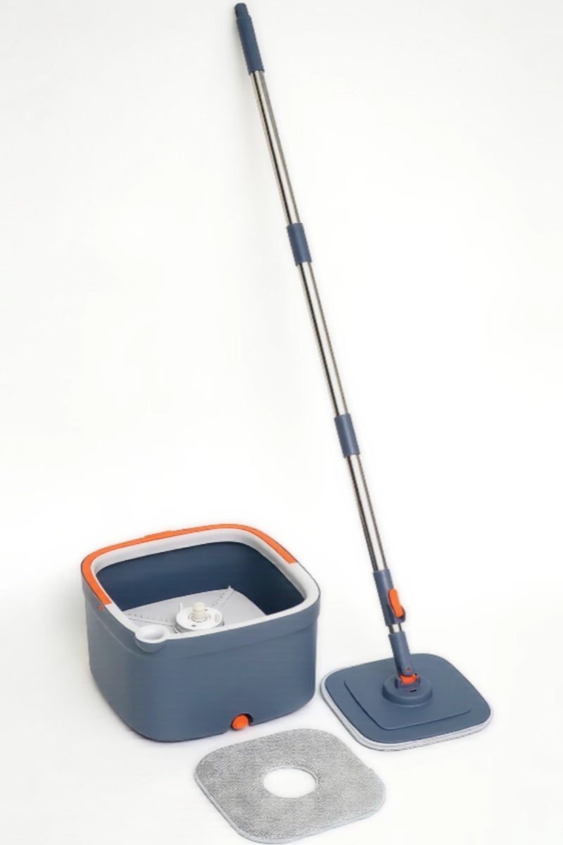 AIWANTO Spin Mop and Bucket Set – Self-Cleaning Dual Water Tank System | Includes 6 Reusable Microfiber Pads | Deep Cleaning for Tile, Wood, Marble & All Floor Types  - Image 1