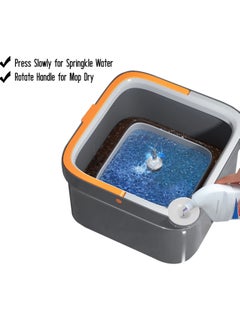 AIWANTO Spin Mop Bucket Set with 6 Reusable Mop Pads Separates Dirty and Clean Water Square Microfiber Mop for Floor Cleaning Mop Set Pads for All Types Floors  - Image 3
