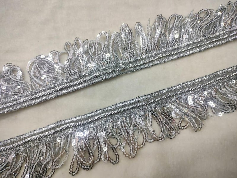 CMHOWLITE حافة مزخرفة فاخرة لفساتين ليهينغا وساري وبلوزات ودوباتا وفنون الحرف رول بعرض 9 متر وسمك 1 بوصة 254 سم CMF 0282