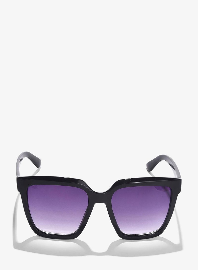 Haute Sauce Purple Lens Black Butterfly Sunglasses - Image 1
