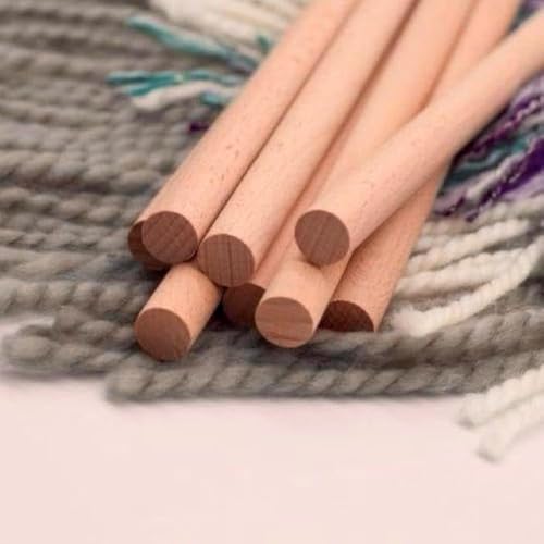BLOOMAX 6mm Wooden Dowel Rods for Art & Craft | 5 Inch Long Round Natural Hardwood Sticks | Pack of 60 Smooth Unfinished Wood Dowels for DIY, School Projects & Macrame - Image 1