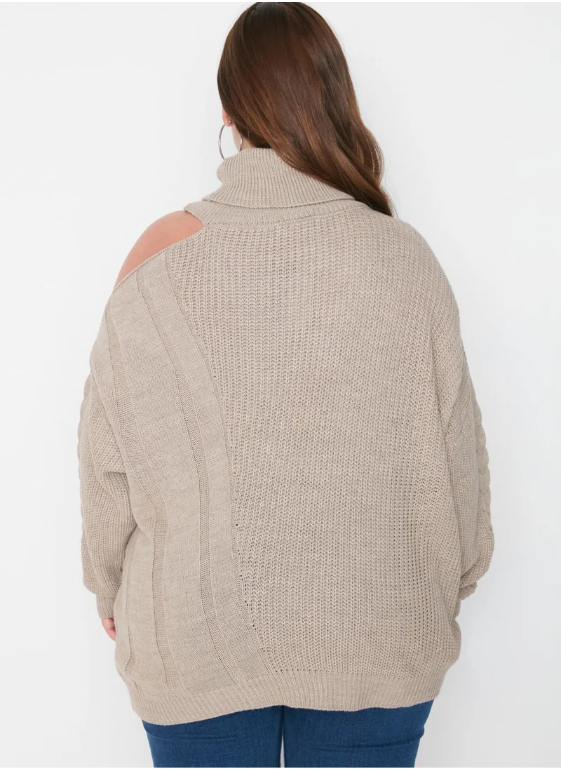 Trendyol Curve Turtleneck Knitted Sweater