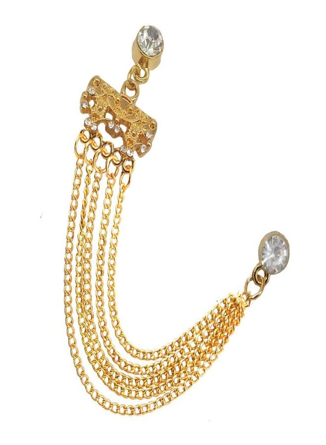 Sullery Crystal King Crown Brooch Gold Alloy Brass Crystal Brooch For Men And Women - Image 3
