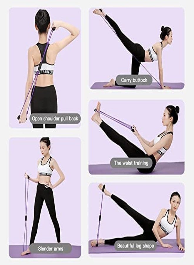 CELLEBII® Rubber 8 Shape Resistance Band Pull Rope Toning Tube for Workout Exercise for Men and Women - Image 2