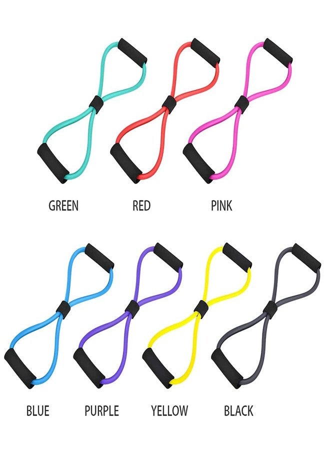CELLEBII® Rubber 8 Shape Resistance Band Pull Rope Toning Tube for Workout Exercise for Men and Women - Image 3