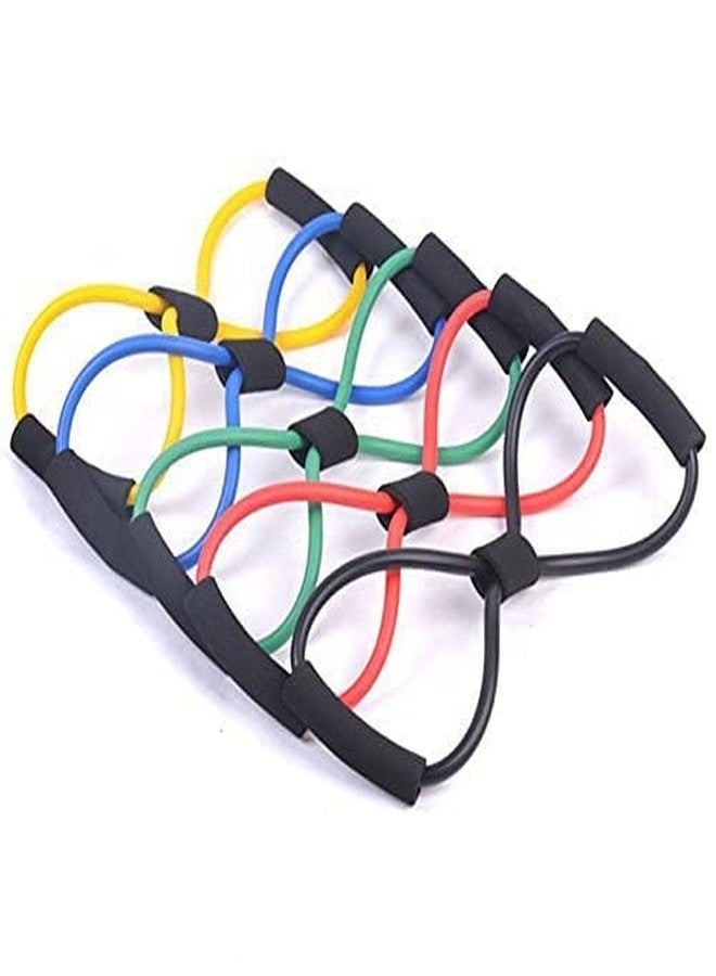 CELLEBII® Rubber 8 Shape Resistance Band Pull Rope Toning Tube for Workout Exercise for Men and Women - Image 1