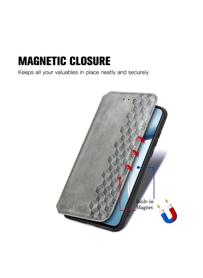 اس-توب جراب لهاتف Samsung Galaxy S25 Edge 5G جراب هاتف جلدي مغناطيسي مضغوط بشبكة مكعبة - Image 5