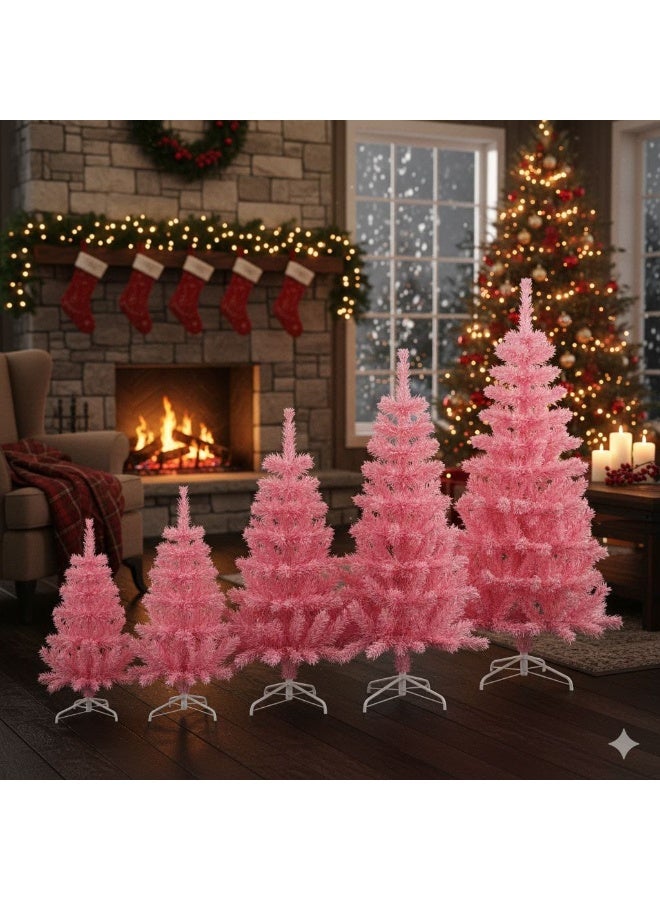 شجرة الكريسماس بينك 150 سم  شجرة عيد الميلاد الاصطناعية  شجرة عيد الميلاد البيضاء  للمنزل والمكتب وديكور الحفلات - Image 2