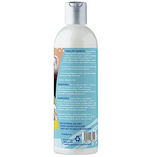 Atlantic Rush Critter Shampoo for Small Pets -Small Animal Fragrance & Detergent Free Shampoo - Sensitive Skin Shampoo for Ferrets, Guinea Pigs, Rabbits, Hedgehogs, Hamsters & Sugar Gliders (8 oz Fragrance Free) - Image 2