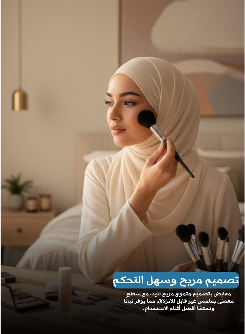 ماستر سيريز مجموعة فرش المكياج الاحترافية "ماستر سيريز" – 12 قطعة بتصميم مريح وفاخر - Image 4