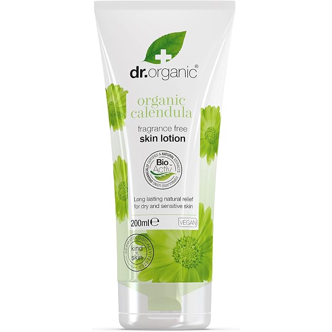 dr.organic Dr Organic Calendula Lotion, Fragrance Free, Sensitive Skin, Mens, Womens, Natural, Vegan, Cruelty-Free, Paraben & SLS-Free, Organic, 200ml - Image 1