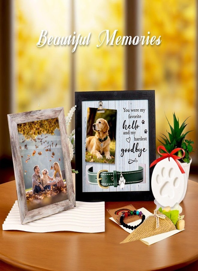 Dmnnlp Pet Memorial Frame with Collar Holder, Pet Memorial Gifts for Dogs with Pet Paw Print & Bracelet, Remembrance Picture Frame for Beloved Pets - Image 5
