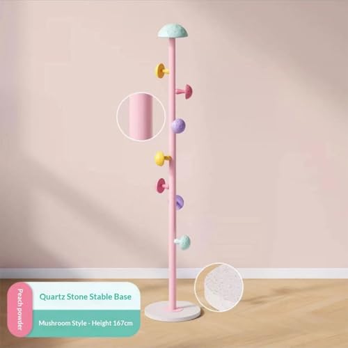 Home-Cloud HomeCloud Heavy-Duty Steel Coat Hanging Stand for Home & Boutiques-Freestanding Clothes Hanger Rack for Coats, Jackets, Hats, Bags & Daily Garments (Pink) - Image 5