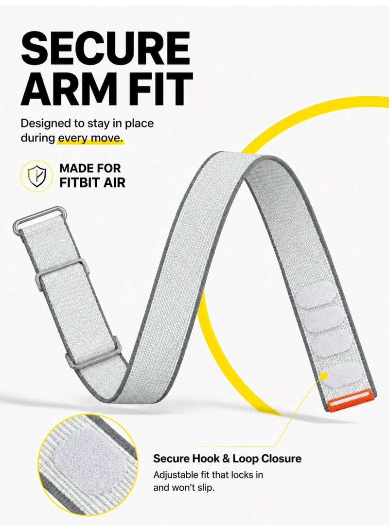 BASEMENT-1 Bicep Band Compatible with Google Fitbit Air, Adjustable Nylon Upper Arm Strap 28-35cm, Breathable Stretchy Sweatproof Arm Band for 24/7 Activity, Sleep & Recovery Tracking - Image 2