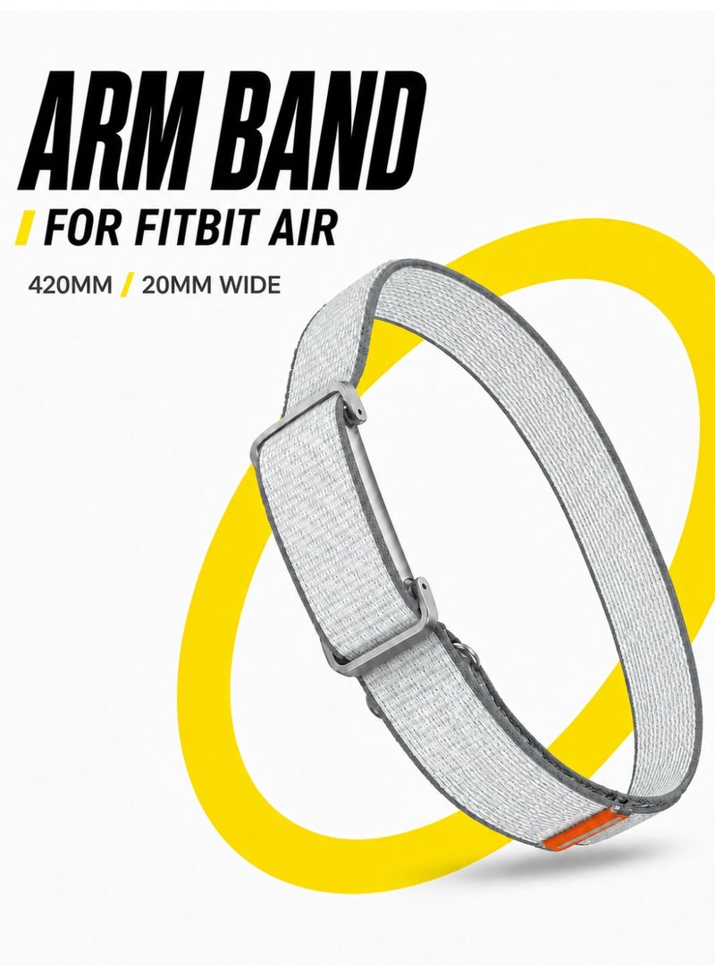 BASEMENT-1 Bicep Band Compatible with Google Fitbit Air, Adjustable Nylon Upper Arm Strap 28-35cm, Breathable Stretchy Sweatproof Arm Band for 24/7 Activity, Sleep & Recovery Tracking - Image 1