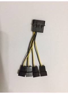 Computer CPU 4PIN PWM 1 Minute 3 Patch Cord Snakeskin Network Cable 30cm Cooling Fan Patch Cord-Color:D Port To 4 Fan Interfaces (normal)
